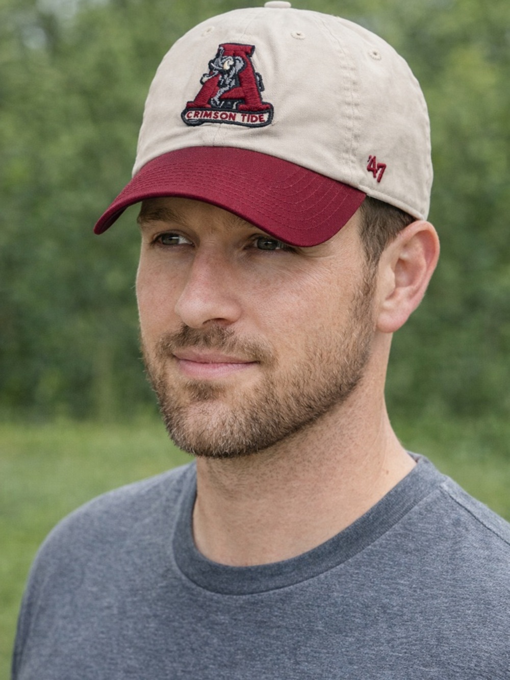 47 Brand Beige and Crimson Two-Tone Alabama Cap